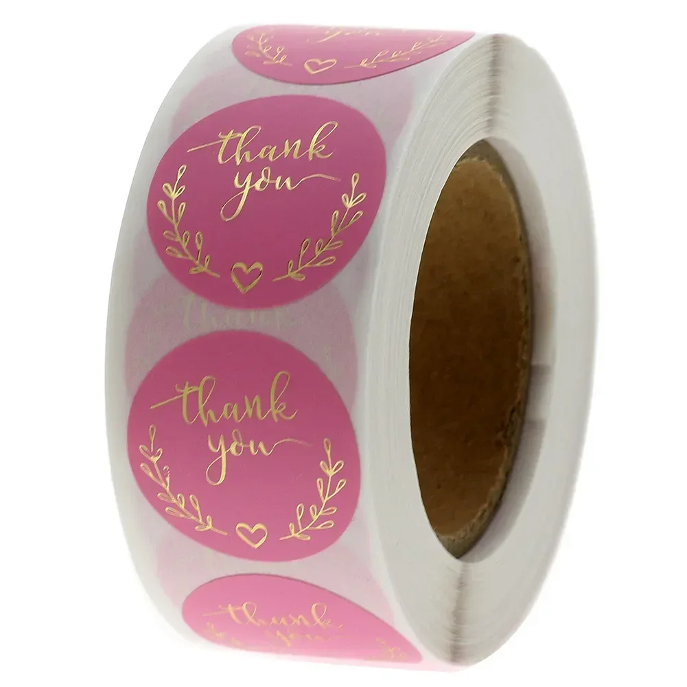 Stationery Supply Business - 50-500 adet Teşekkür Ederim Etiket Pembe