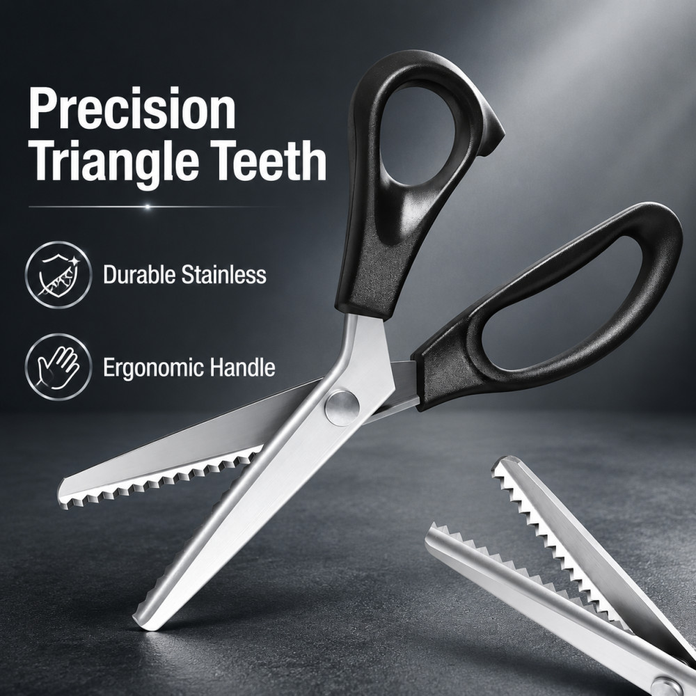 Scissors Stainless Craft - Paslanmaz Çelik Pembe Düzeltme Makası Üçgen
