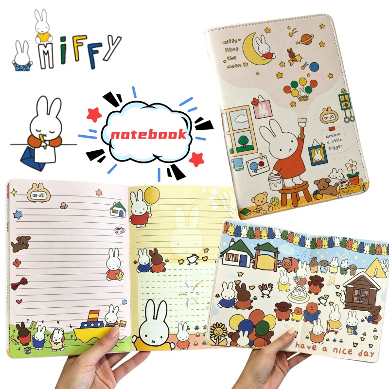 Stationery Supplier - Yeni B6 Miffy Sevimli Defter Resimli