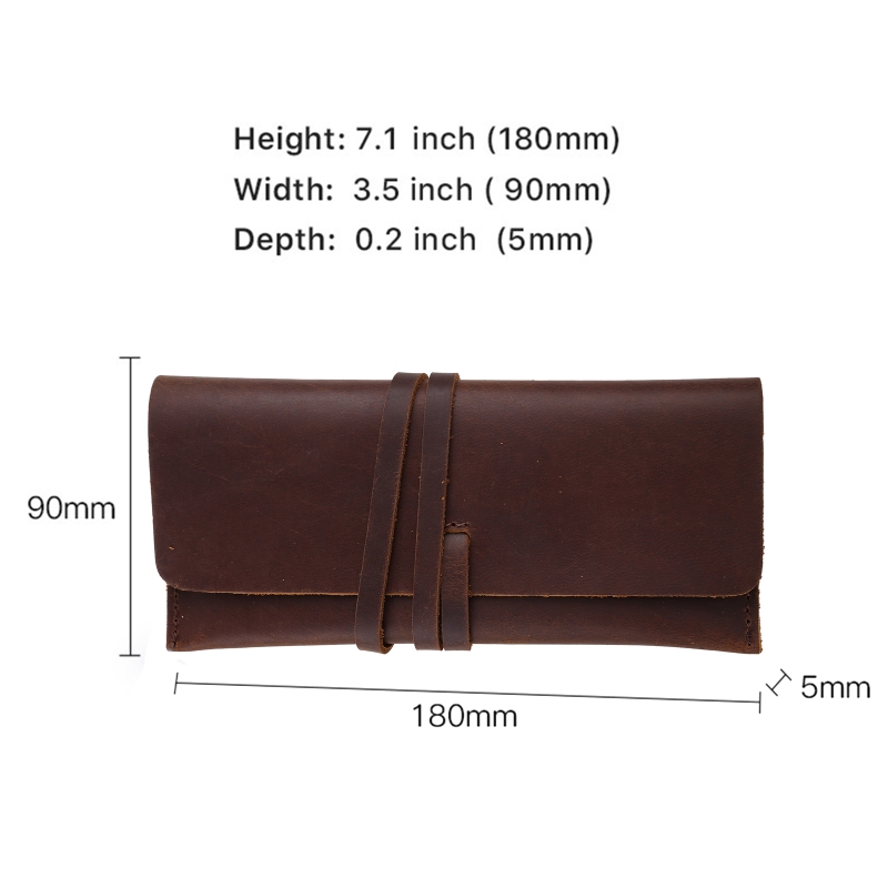 El yapımı inek derisi deri kal - Pen Pouch Roll incelemesi ve fiyatı